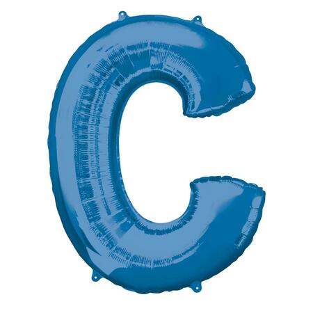 ANAGRAM 32 in. Letter C Shape Foil Balloon Blue 86449